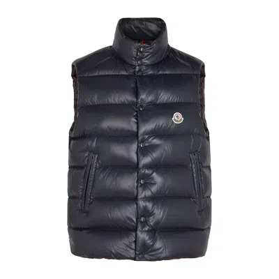 Moncler Tib Quilted Shell Gilet In Navy