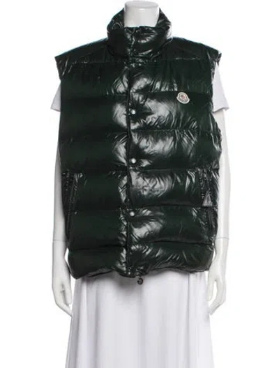 Pre-owned Moncler Tib Vest In Green