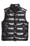 Moncler Tibb Glossy Padded Vest In Black