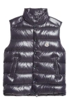 Moncler Tibb Down Puffer Vest In Navy Blue