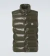 Moncler Olive Tibb Down Gilet In Green