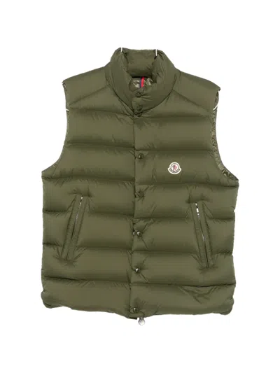 Moncler Olive Polyamide Tibb Vest In Green