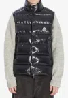 Moncler Tibb Glossy Padded Vest In Black