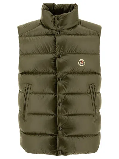 Moncler Tibb Down Puffer Vest In Green