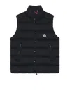 Moncler Tibb Down Gilet In Animal Print