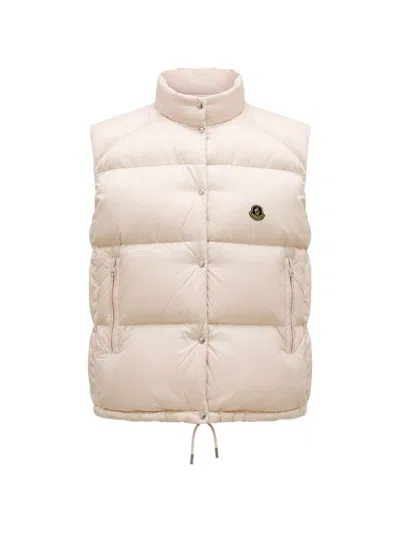 Moncler Tibb Reversible Down Vest In Neutral