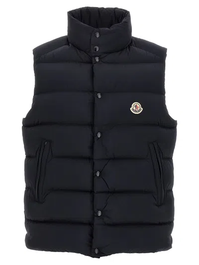 Moncler Tibb Water Repellent Down Puffer Vest In Blue