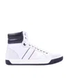 Moncler Tie High-top Sneakers In White