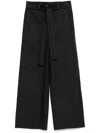 Moncler Tied-waist Trousers In Black