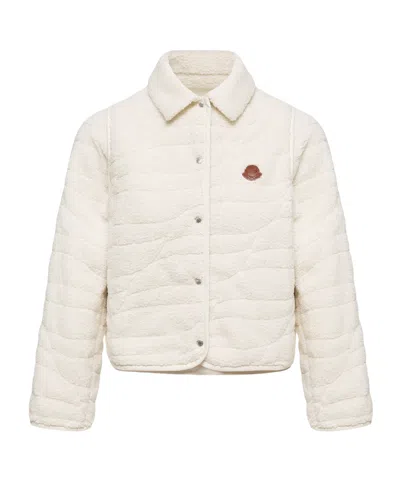 Moncler Tienma Teddy Padded Jacket In Gray