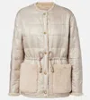 Moncler Tipule Quilted Reversible Down Jacket In Neutral