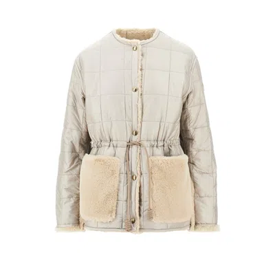 Moncler Tipule Quilted Reversible Down Jacket In Neutral