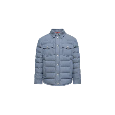 Moncler Kids' Tiriol Shirt Jacket, Boys, Blue, Size: 8y