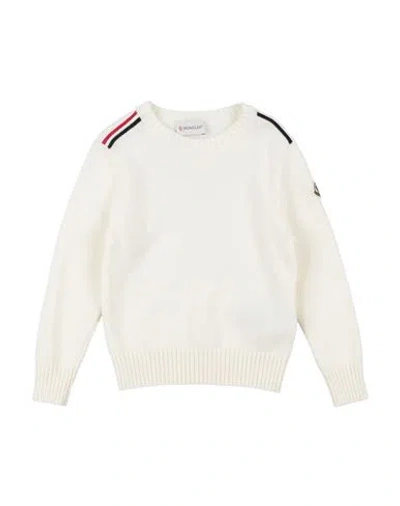 Moncler Babies'  Toddler Boy Sweater Cream Size 6 Virgin Wool In White