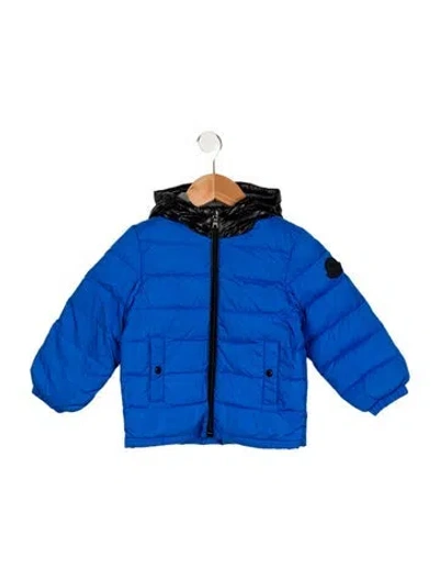 Pre-owned Moncler Babies' Toddler Boys' Blue And Black Jeacket