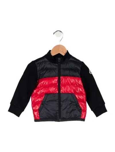 Pre-owned Moncler Babies' Toddler Boys' Colorblock Down Jacket In Blue