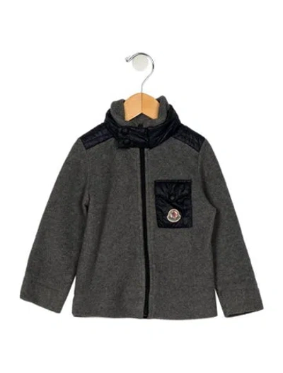 Pre-owned Moncler Babies' Toddler Boys' Fleece Jacket In Gray