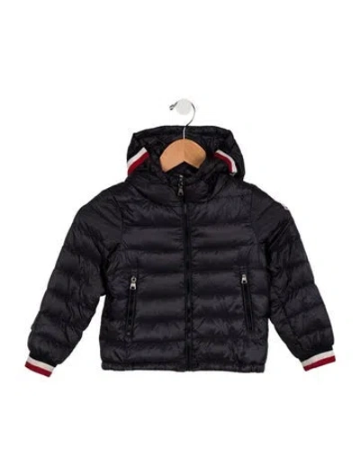 Pre-owned Moncler Babies' Toddler Boys' Grosgrain Down Jacket In Blue