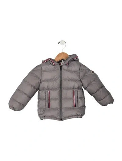 Pre-owned Moncler Babies' Toddler Boys' Hooded Jacket In Grey