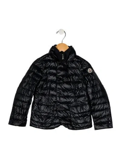 Pre-owned Moncler Babies' Toddler Boys' Nylon Down Jacket In Blue
