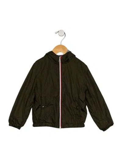 Pre-owned Moncler Babies' Toddler Boys' Patterned Hooded Jacket In Green