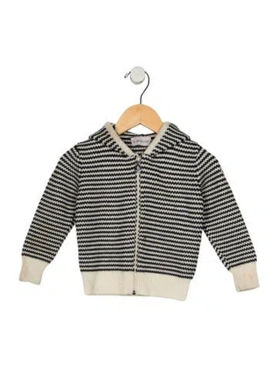 Pre-owned Moncler Babies' Toddler Boys' Patterned Virgin Wool Sweater In Gray