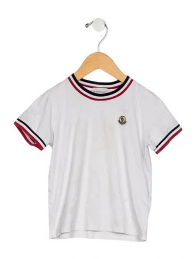 Pre-owned Moncler Babies' Toddler Boys' Ringer T-shirt In White
