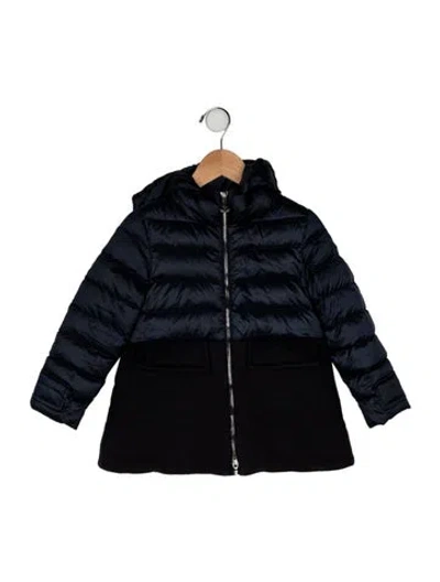 Pre-owned Moncler Babies' Toddler Boys' Solid Down Coat In Blue