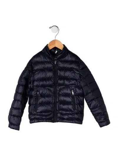 Pre-owned Moncler Babies' Toddler Boys' Solid Down Coat In Blue