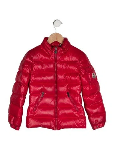 Pre-owned Moncler Babies' Toddler Boys' Solid Puffer Coat In Red