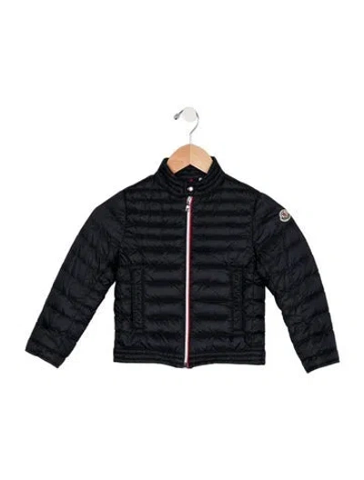 Pre-owned Moncler Babies' Toddler Boys Solid Puffer Jacket In Blue