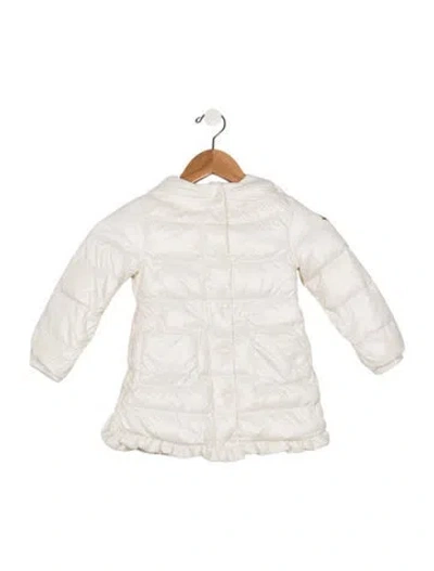 Pre-owned Moncler Babies' Toddler Boys' Solid Puffer Jacket In White