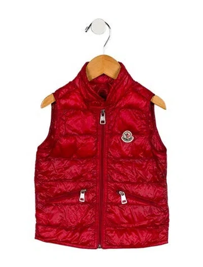 Pre-owned Moncler Babies' Toddler Boys' Vest In Red
