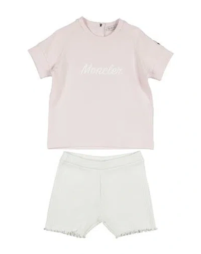 Moncler Babies'  Toddler Girl Co-ord Light Pink Size 3 Cotton, Elastane In Multi