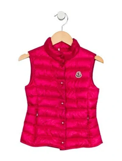 Pre-owned Moncler Babies' Toddler Girl's Down Vest In Pink