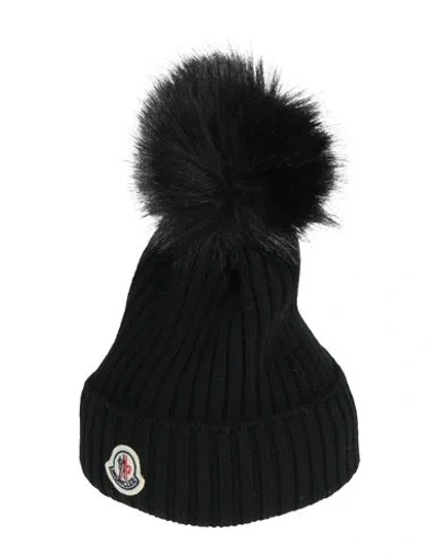 Moncler Babies'  Toddler Girl Hat Black Size 4 Virgin Wool