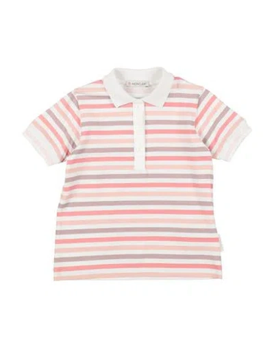Moncler Babies'  Toddler Girl Polo Shirt White Size 3 Cotton, Elastane