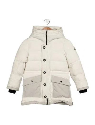 Pre-owned Moncler Babies' Toddler Girl's Puffer Jacket In White