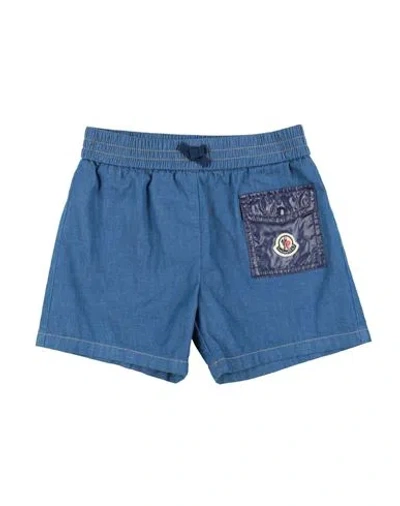 Moncler Babies'  Toddler Girl Shorts & Bermuda Shorts Blue Size 3 Cotton, Elastane