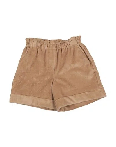 Moncler Babies'  Toddler Girl Shorts & Bermuda Shorts Sand Size 6 Viscose, Polyester In Brown