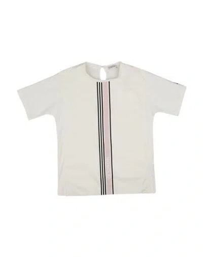 Moncler Babies'  Toddler Girl T-shirt Cream Size 6 Cotton, Polyamide In White