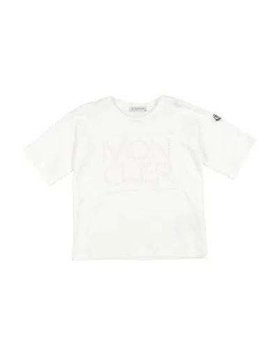 Moncler Babies'  Toddler Girl T-shirt Ivory Size 5 Cotton In White