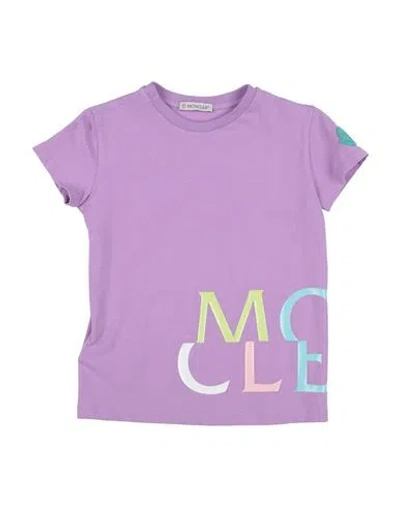 Moncler Babies'  Toddler Girl T-shirt Lilac Size 3 Cotton, Elastane In Purple