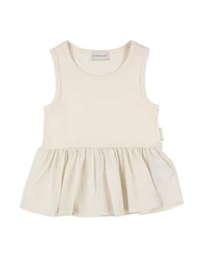 Moncler Babies'  Toddler Girl Top Beige Size 4 Cotton, Elastane, Polyester In Multi