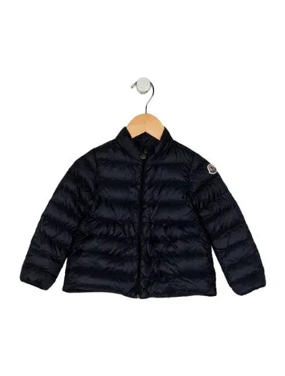 Pre-owned Moncler Babies' Toddler Girls' Blue Jacket