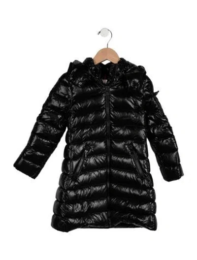 Pre-owned Moncler Babies' Toddler Girls' Down Coat In Black