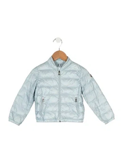 Pre-owned Moncler Babies' Toddler Girls Down Jacket In Blue