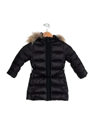 Pre-owned Moncler Babies' Toddler Girls' Down Jacket In Blue