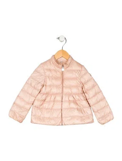 Pre-owned Moncler Babies'  Toddler Girls' Down Jacket In Neutral