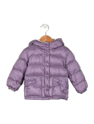 Pre-owned Moncler Babies' Toddler Girls' Down Puffer Jacket In Purple